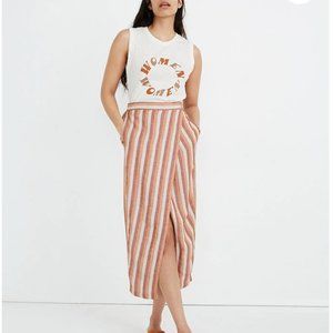 NWT Madewell Pull-On Wrap Midi Skirt